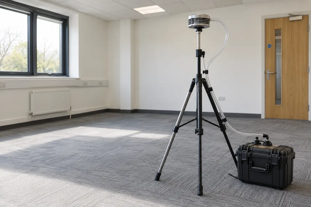 Asbestos Air Testing setting in a UK property