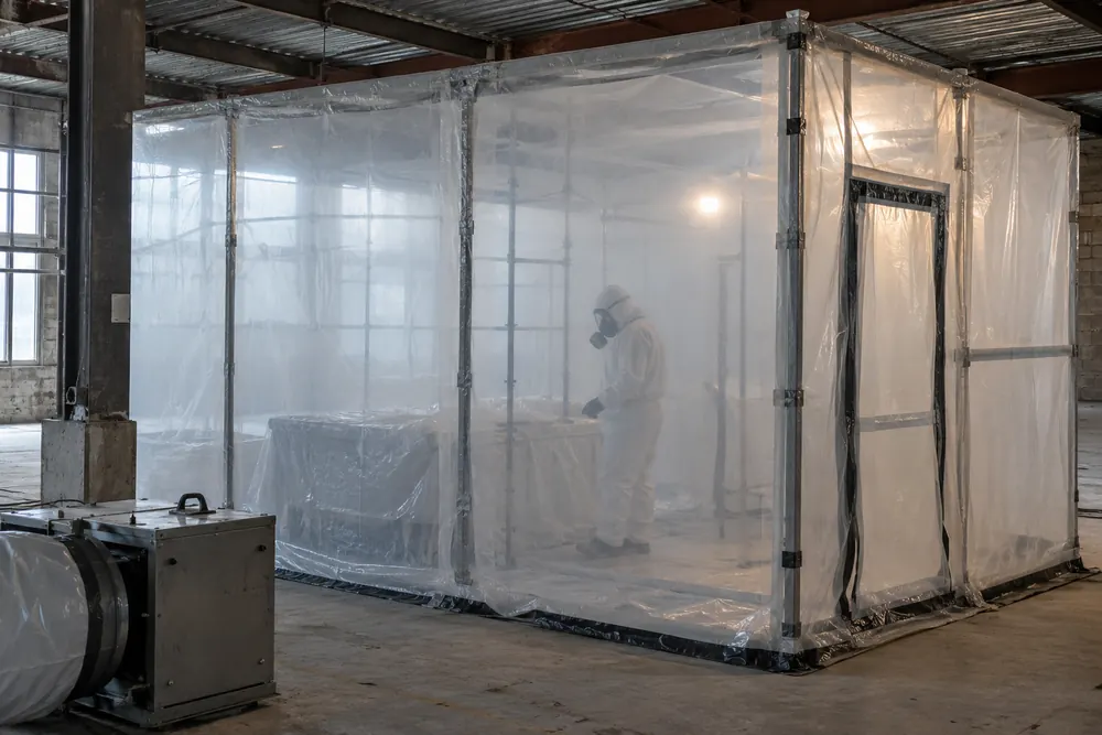 Asbestos Removal setting in a UK property